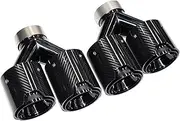 Car Exhaust System Nozzle Tailpipe Compatible for BMW F10 F11 535d 535i 640i 640d Up to G30 G31 Carbon Fiber Exhaust Tip