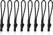 8pcs Zipper Pulls, Nylon Zipper Tags Pulls Reflective Zipper Pull Black Zipper Tags Replacement Cord Zipper Pulls for Bags Purses Clothes Backpacks Zipper Pull Tab