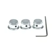 3pcs Set Screw Metal Potentiometer Pot Knobs Top Hat Bell Knobs for Guitar/Bass