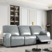 1/2/3 Seat Recliner Sofa Cover PU Leather Armchair Cover Elastic Relax Single