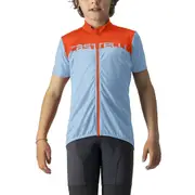 Castelli Neo Prologo Kids Jersey Baby Blue-Lava (Size 12A)