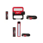 Milwaukee Pivoting Flood Light Rechargeable LED 550 Lumens w/ Flood Light 2-Pack