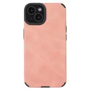 Morandi Style for iPhone 14 Case PU Leather Coated TPU Drop-proof Phone Back Cover
