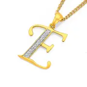 9ct Gold Diamond Initial E Pendant
