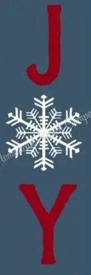 Reusable Mylar Stencil Item 9210 KF 8"x24" Joy With Snow Flake