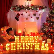 14 LED Separate Letters Christmas Lights 'MERRY CHRISTMAS' for Christmas Party Home Decorations