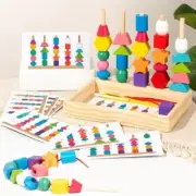 Montessori Wooden Puzzle Game Toys for 1 to 3-Year-Old Boys Girls and Kids