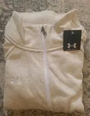 Women's Under Armour Loose Rival Fleece Half Zip Cropped Jacket 2XL