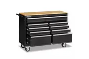 Horusdy 9 Drawer Tool Box Chest Cabinet Trolley Garage Storage Toolbox Black Tool Cabinets & Cupboards