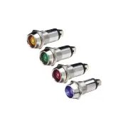 Narva 24 Volt Chrome Pilot Lamp Switch With Amber LED Indicator Signal Light