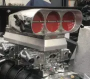 DC Blowers ® Adapter For Blower Hat / Scoop Fits Dual 4150 Blower Carbs .