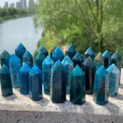 1kg natural apatite quartz obelisk crystal wand point healing random