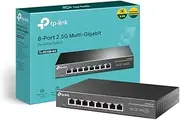 TP-Link Unmanaged 8-Port 2.5G Multi-Gigabit Desktop Switch, 802.3X Flow Control, 802.1p/DSCP QoS, Ideal for Small and Home Office with fanless Design, Metal Casing, Plug and Play (TL-SG108-M2) (UK Version)
