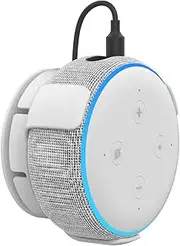 (Amazon Exclusive Brand) PT62-E Alexa Echo Dot 3 / Google Home Mini, Wall Mount Holder, 3rd Generation, Cable Storage, Stand, Storage Stand, Accessory Stand, Accessories, Space Saving, Easy to Operate (Alexa Echo Dot 3 / Google Home Mini, White)