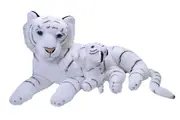 Jumbo Mum & Baby (Tiger White) - 75cm