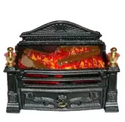 Dolls House Victorian Glowing Log Fire Grate Miniature Fireplace Accessory 12V