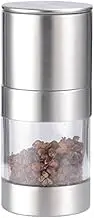 Manual Pepper Mill Metal Grinding Glass Bottle Freshly Ground Black Peppercorns Seasoning Jar Household Pepper Grinder