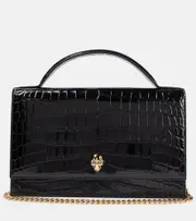 [McQueen] McQueen Skull Medium leather shoulder bag One Size black