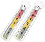 VICASKY Replacement Rain Gauge Tube 2pcs Outdoor Test Tube Rain Gauge Large Numbers Precise Scale