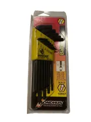 .050-3/8" Hex Ball End BallDriver® Long Arm L-Wrench Set 13pc Bondhus USA #10937