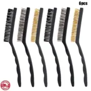 6pcs Detail Wire Brush Set Steel Brass Nylon Rust Remover Clean Polishing New