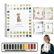 Watercolor Workbook, Beginner-Friendly Birds Watercolor Workbooks,12 Colors)