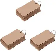 TEHAUX Pcs Page Binder Ring Kraft Paper Study Cards DIY Greeting Cards Bookmarks Index Stock Note Pad