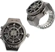 [COLLBATH] Ghost Head Ring Watch Watch for Digital Finger Watch Sport Watch Unique Watch Digital Ring Watch Calculator Watch Ring Watch for Men Zinc Alloy