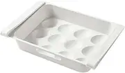 AIMALL 12-Compartment Refrigerator Fresh-Keeping Box, Pull-Type Drawer Storage for Fruits, Vegetables, and Eggs, 10.2x7.1x1.9in, Hanging Design for Organized Refrigerator