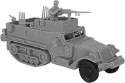 BMC CTS WW2 US M3 Halftrack - 4pc Gray Plastic Army Men Armored Vehicle