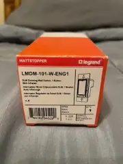 Brand New LMDM-101-W-Eng1 DLM Dimming Wall Switch 1 Button