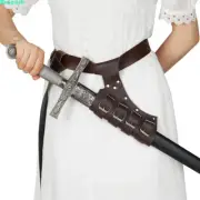 Retro Cosplay Scabbard Medieval Faux Leather Warrior Waist Sheath Sword Holder