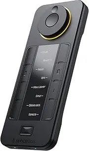 XENCELABS Quick Keys, Shortcut with 40 Customizable Shortcut Keys, One-Handed Shortcut Keyboard Programmable with OLED Display, Wireless Keypad Controller for Drawing Tablet/Pen Display, Black