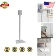 Wireless Sonos Speaker Stand with Hidden Cables - Easy Install, White Finish