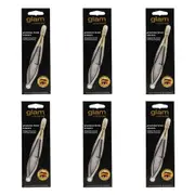 6PK Glam By Manicare Steel Precision Brow Grooming Scissors Eyebrow Tool