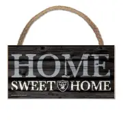 NFL Las Vegas Raiders Home Sweet Wood Sign Wooden Wall Decoration Decor
