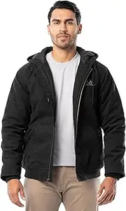 [Realtree] Men's Insulated Duck Quilted Lined Full Zip Hoodie