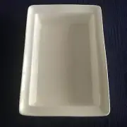 NWT White Porcelain CRATE & BARREL 13.5" X 9.5" Open Casserole Baker Baking Dish