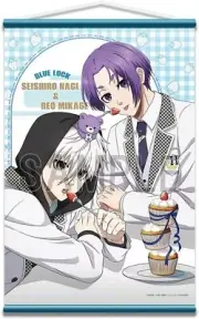 [W suede Tapestry Wall scroll] Seishiro Nagi Reo Mikage Blue Lock B2 size New