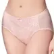 SWEAR 思薇爾 柔塑曲線 系列 M-3XL 蕾絲 中腰 三角 女內褲 (甜點粉)