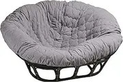 Hudson Comfort Papasan Cushion Cover - Quilted Shape, Soft Microfiber Fabric, Zippered Papasan Cushion Cover Only - Gray, Double (62x82 Inch) (Designed to Fit a 58x78 Cushion)