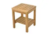 Dublin Shower Seat 18" Stool Bench-Made From Grade-A Teak Wood