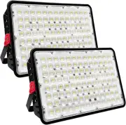 2 Pack 400W Led Outdoor Floodlight, Exterior Flood Lights, Led Stadium Lights, P