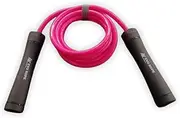 EVO Rope Weighted Jump Rope – 1.1 lb Solid PVC – Adjustable Quick-Slide Length – Ergonomic Anti-Slip Handles – Mesh Travel Bag – Performance Pink – HIIT, Bootcamp, Cardio Workouts