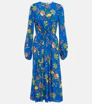 [Diane von Furstenberg] Diane von Furstenberg Sydney floral midi dress AU 6 blue