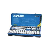 57 Pcs of Kincrome 3/8" Drive Socket Set - Metric & Imperial Mirror Polish