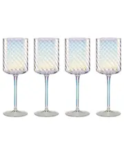 Lenox Set of 4 Tuscany Classics Iridescent Red Wine Glasses
