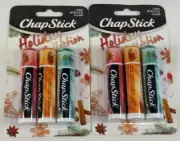 CHAPSTICK HOLIDAY COLLECTION Paraben Free Cinnamon Caramel Cocoa Lip Balm pk 3x2