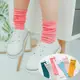 純色細條天鵝絨堆堆襪 直板襪 女童 兒童中筒襪 橘魔法 現貨在台灣 童裝【p0061185319078】