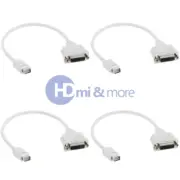 4x Mini DVI to DVI Monitor Adapter Video Cable 4 Apple Mac Macbook iMac